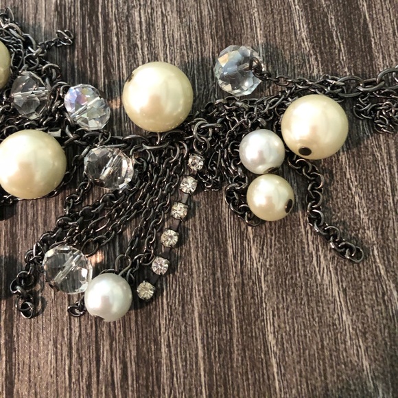 Statement Gunmetal Beaded Necklace - Picture 4 of 4